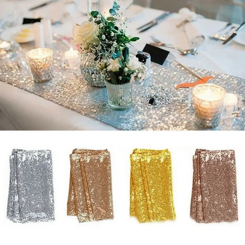 Table Runner Sequin - Świąteczny obrus z cekinami, bieżnik na