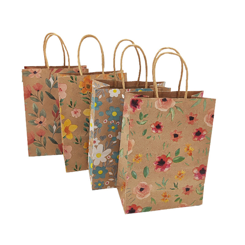Wedding Supply Shops - 12/24Pcs Kraft Paper Flower Gift Bags
