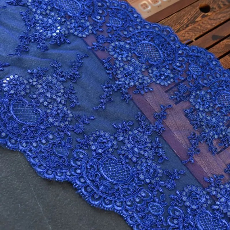 Table Runner Sequin - Wysokiej jakości wielokolorowa tkanina koronkowa z