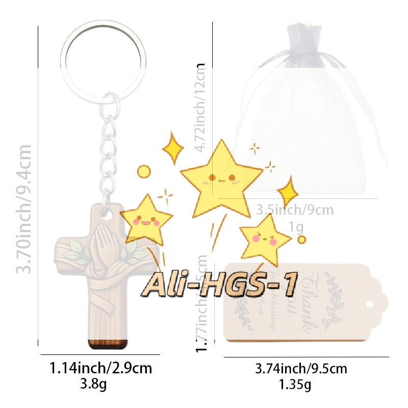 Wedding Supply In Bulk - 1/3 szt./1 zestaw Religijny drewniany krzyżyk