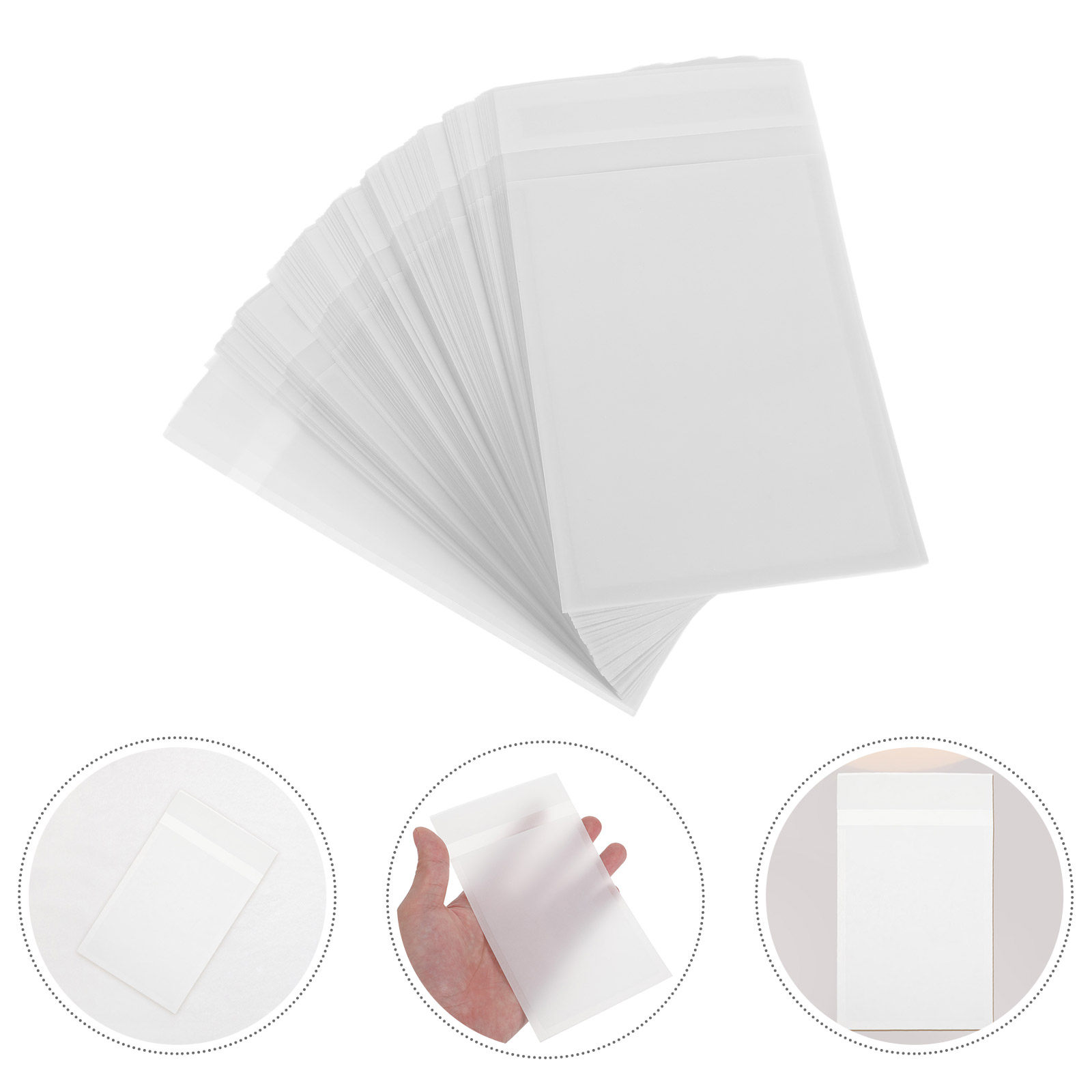 Wedding Packaging - 200 sztuk przezroczystych kopert samoprzylepnych z