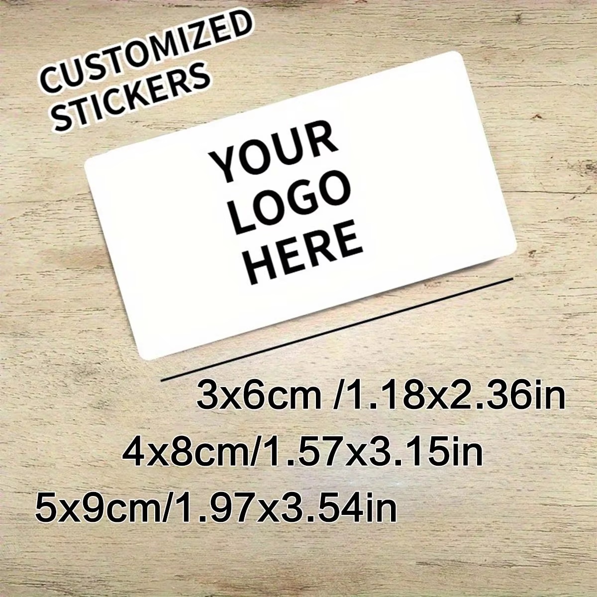 Wedding Packaging - Niestandardowe naklejki prostokątne – Personalizowane logo