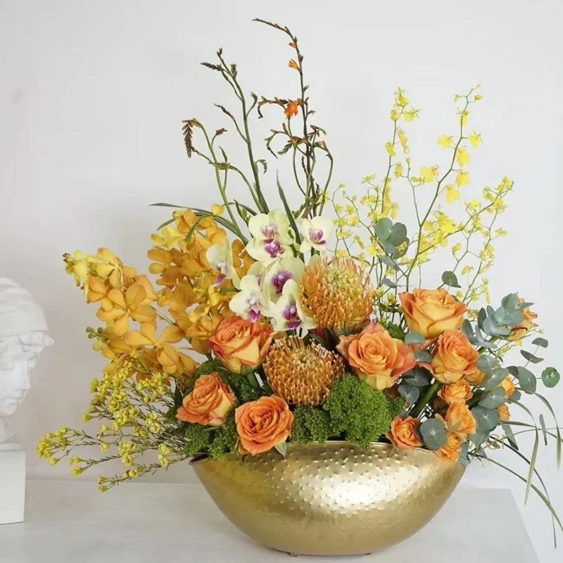 Centerpiece Vase Tall - Nowy Duży Złoty Wazon-Kišоқ Jubao, Ręcznie