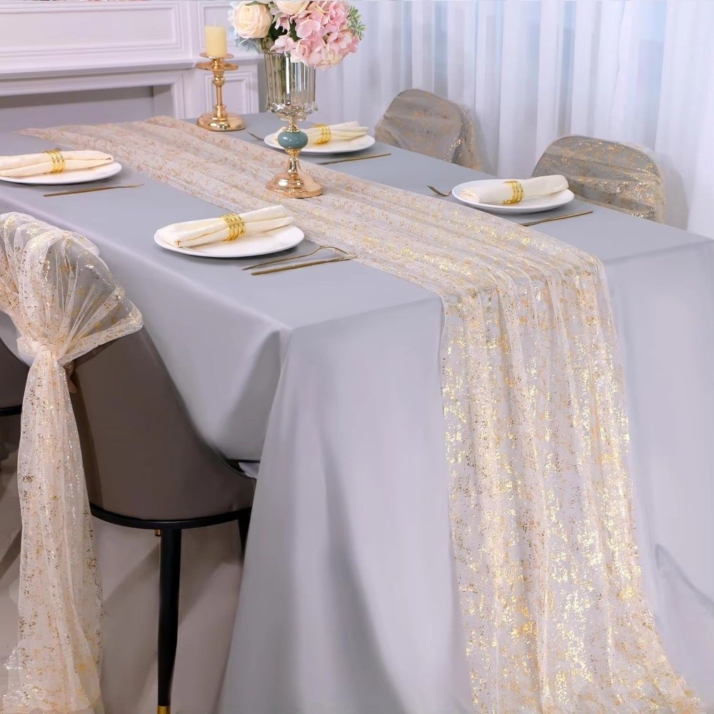 Złoty Brokatowy Bieżnik na Stó – Table Runner Sequin recenzja i cena