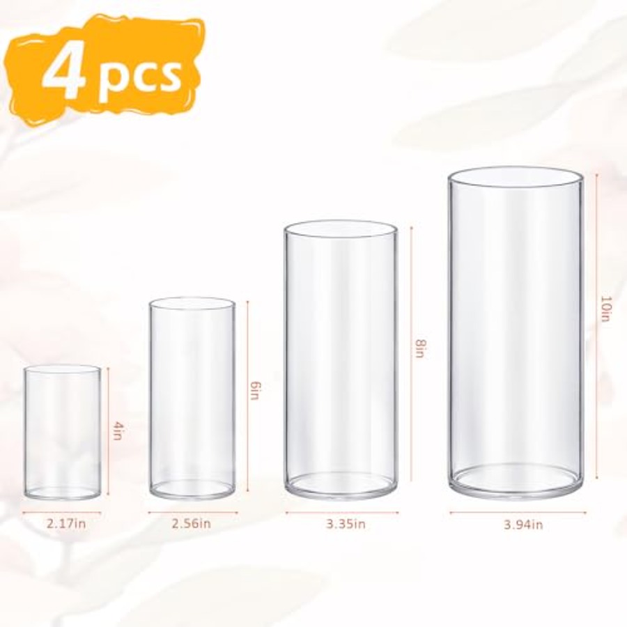 Zestaw 4 szklanych wazonów cyl – Centerpiece Vase Tall recenzja i cena