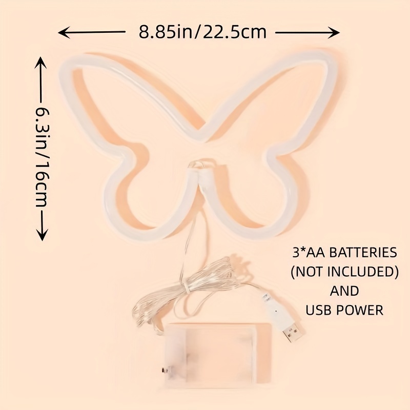 Neony LED w kształcie motyla,  – Wedding Power Supply recenzja i cena