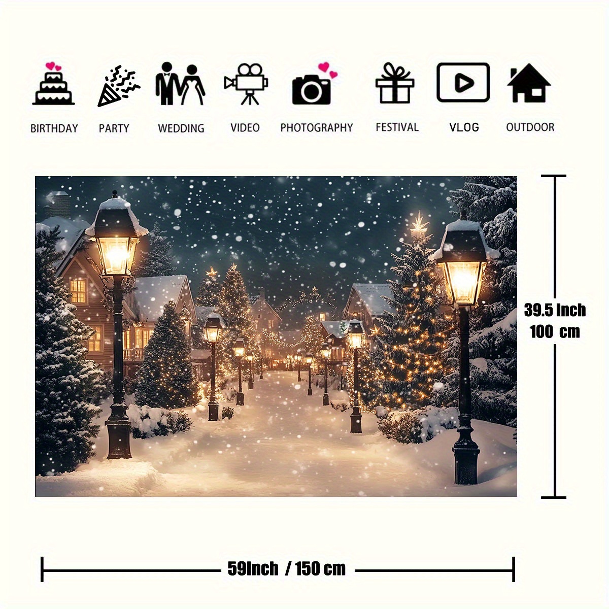1 sztuka, tło zimowej wioski - – Wedding Power Supply recenzja i cena
