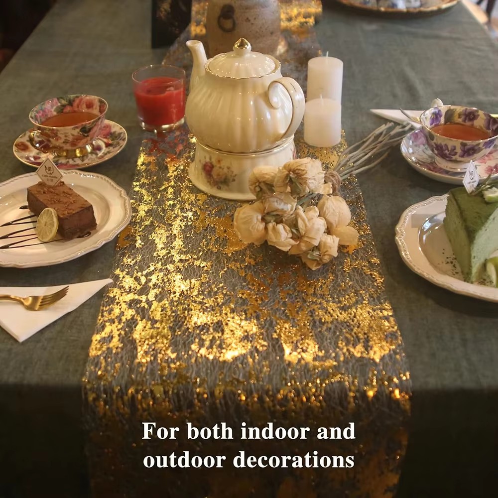 Błyszczący metaliczny złoty bi – Table Runner Sequin recenzja i cena