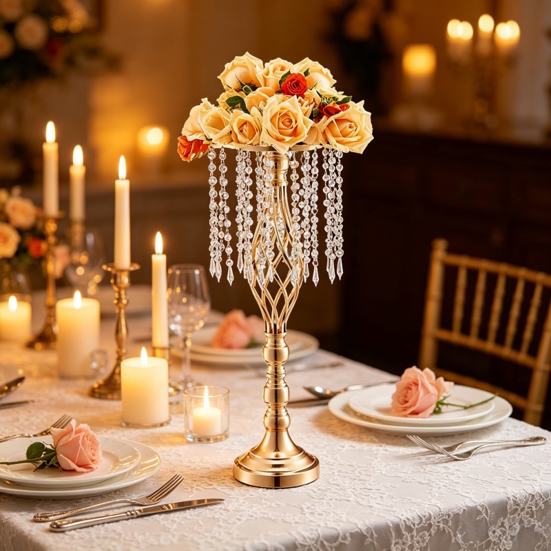 Elegancki, wysoki, złoty krysz – Centerpiece Vase Tall recenzja i cena