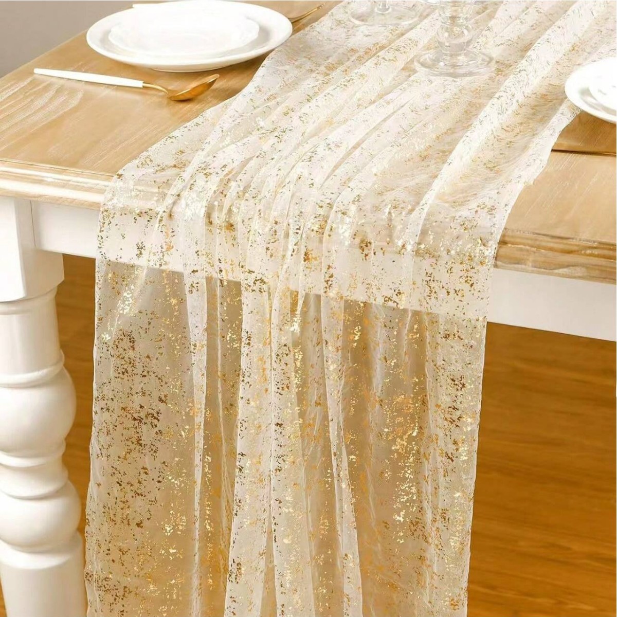 Czarno-złoty bieżnik na stół z – Table Runner Sequin recenzja i cena