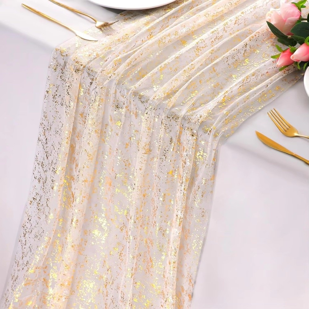 Złoty Brokatowy Bieżnik na Stó – Table Runner Sequin recenzja i cena