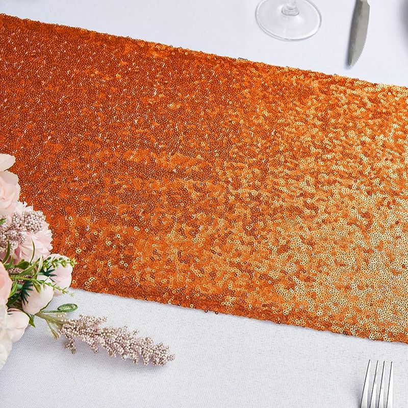 Pomarańczowy cekinowy bieżnik  – Table Runner Sequin recenzja i cena